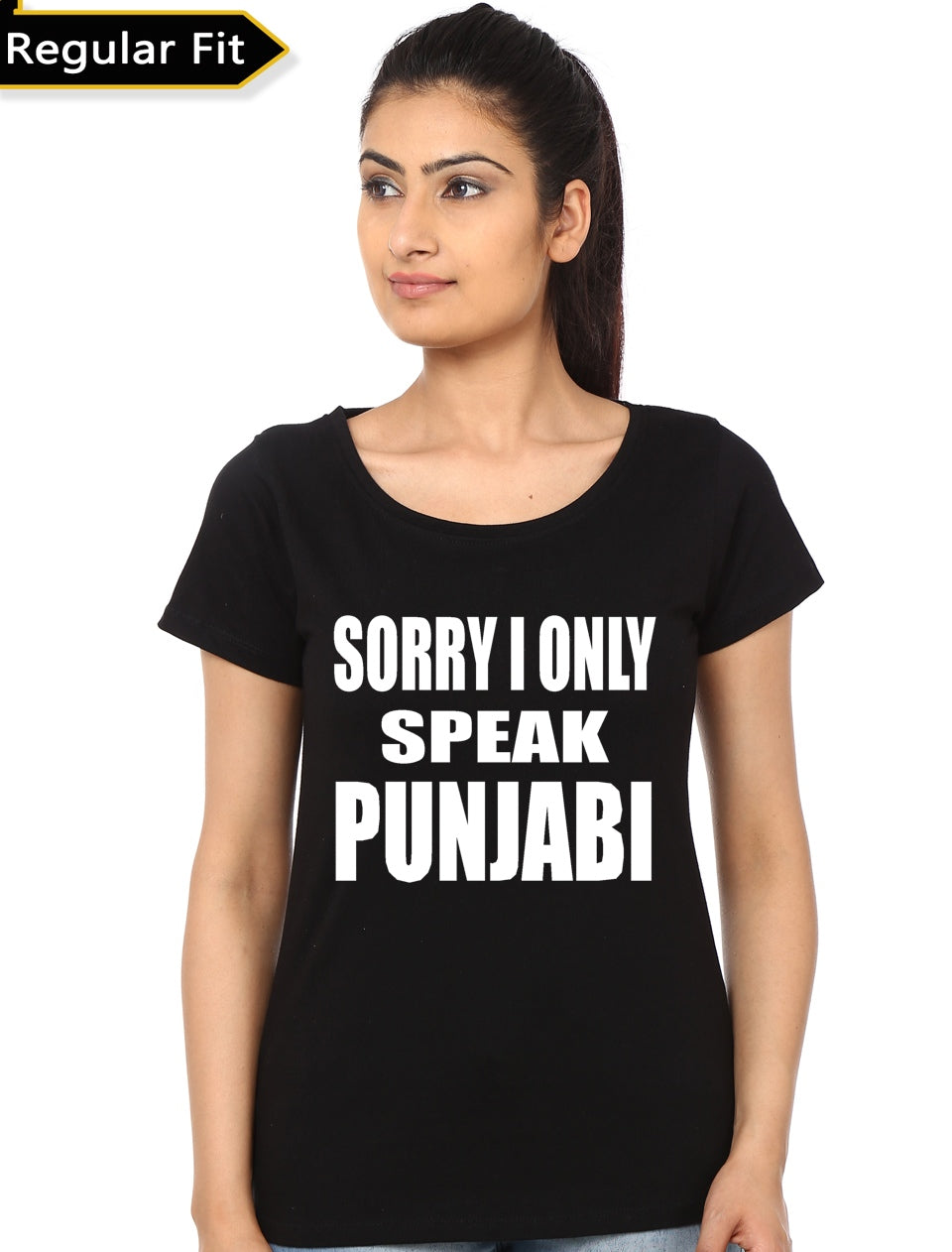 Sorry I Only Speak Punjabi Black Girls Top T-Shirts, Hoodie, Sweatshirt | PureTeeCo.com
