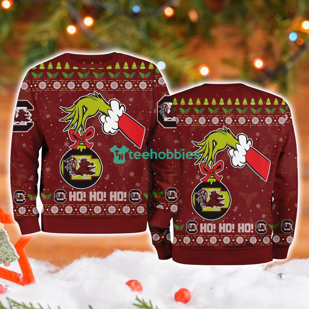 South Carolina Gamecocks Ncaa Grinch Hand Ugly Christmas Sweater 3D
