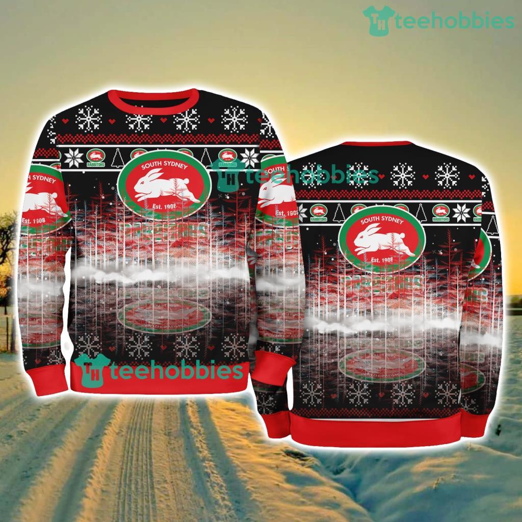 South Sydney Rabbitohs NRL Pine Christmas Ugly Sweater New Style Best Gift For Fans