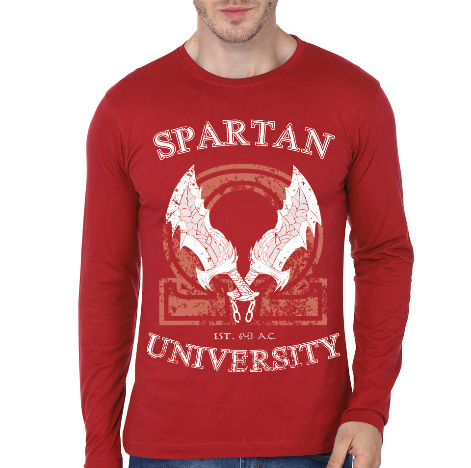 Spartan Academy Red Full Sleeve Tee Hoodie, Sweatshirt | PureTeeCo.com