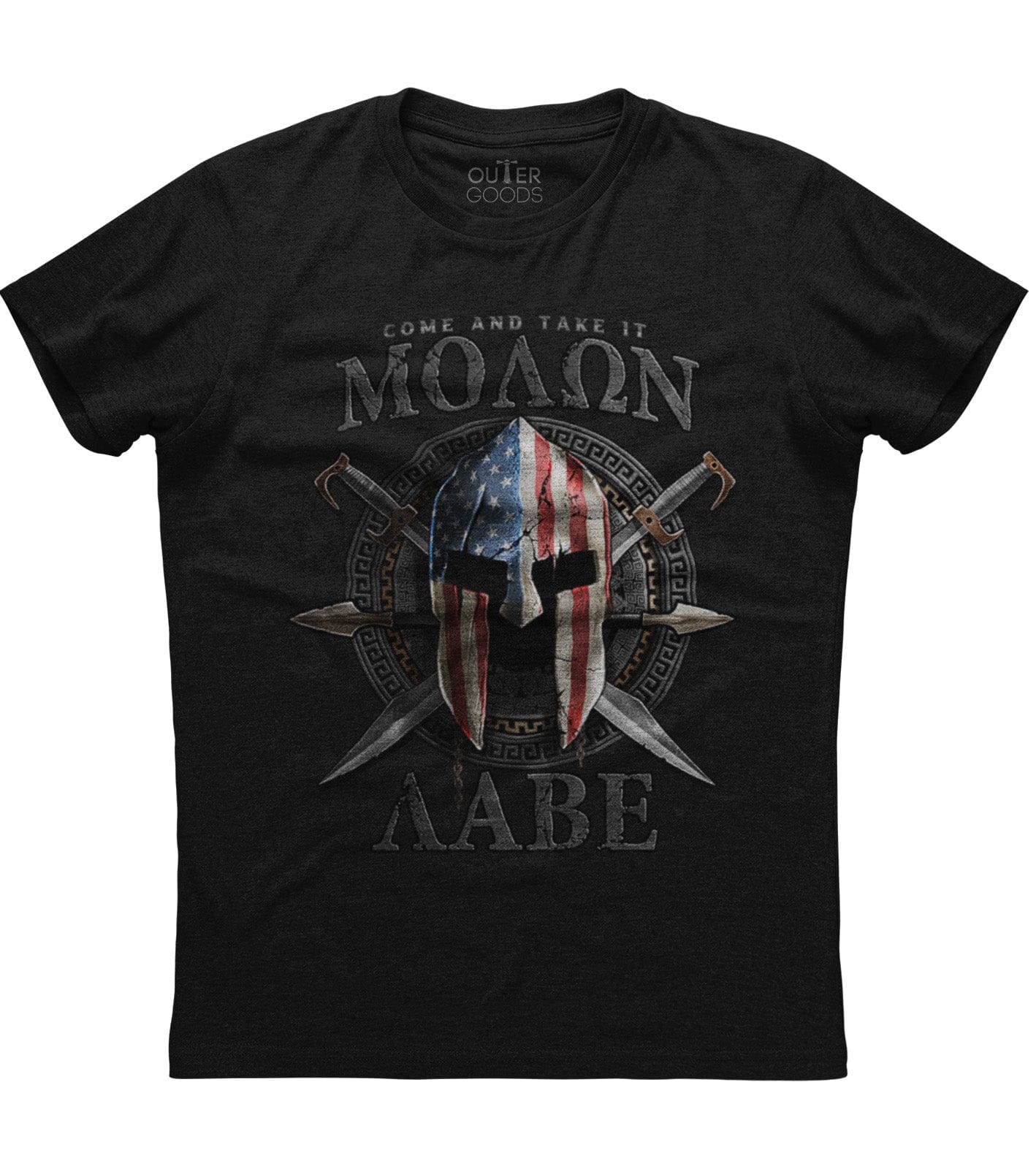 Spartan Molon Labe Come & Take It Swords Patriotic USA Flag T-Shirt (O) Hoodie, Sweatshirt | PureTeeCo.com