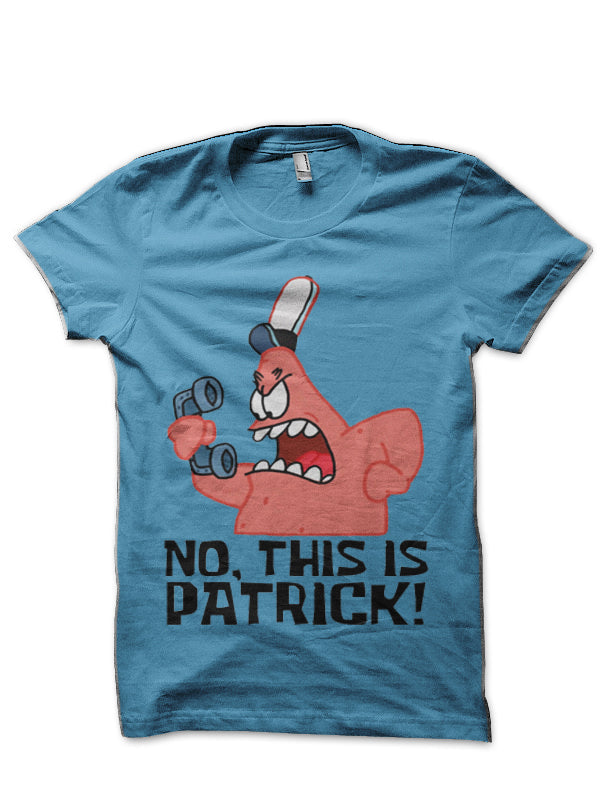 Spongebob Half Sleeve Light Blue T-Shirt Hoodie, Sweatshirt | PureTeeCo.com