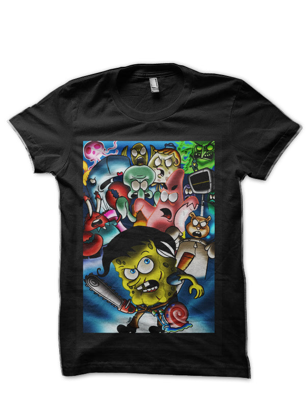 Spongebob Half Sleeve T-Shirt Style002 Hoodie, Sweatshirt | PureTeeCo.com