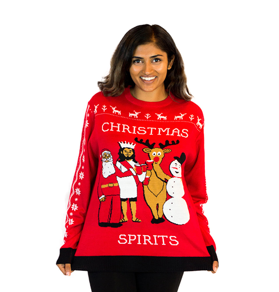 Christmas Spirits Ugly Sweater Women’s