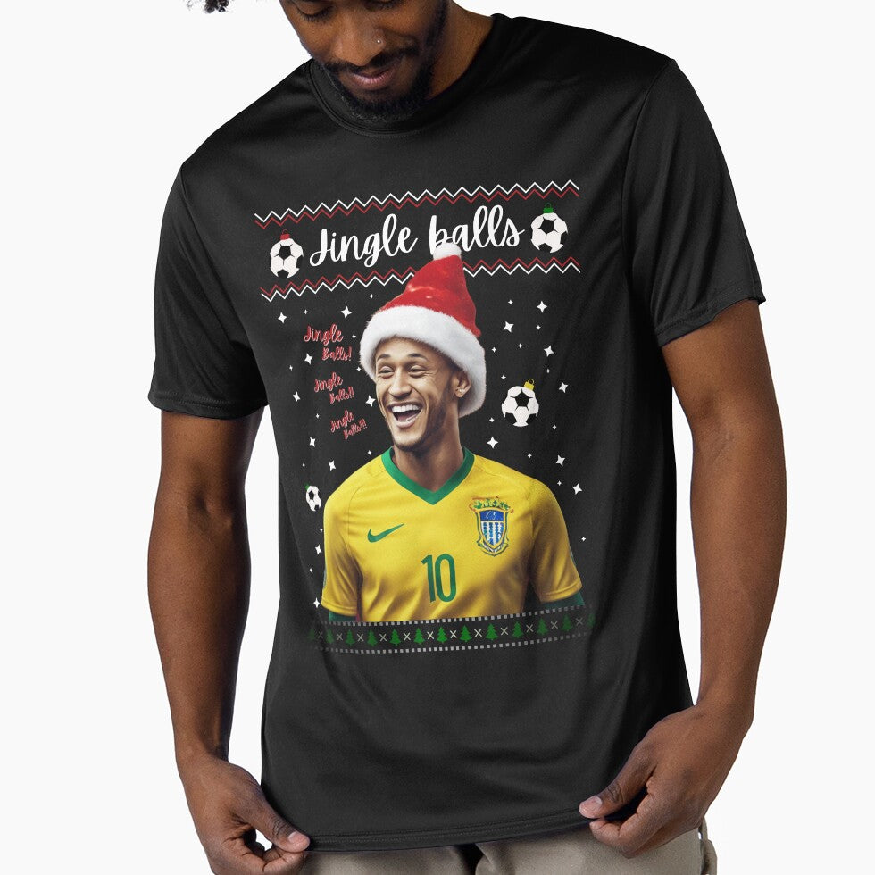 Jingle Balls Christmas Football Fan Art with Santa Neymar by SportMote