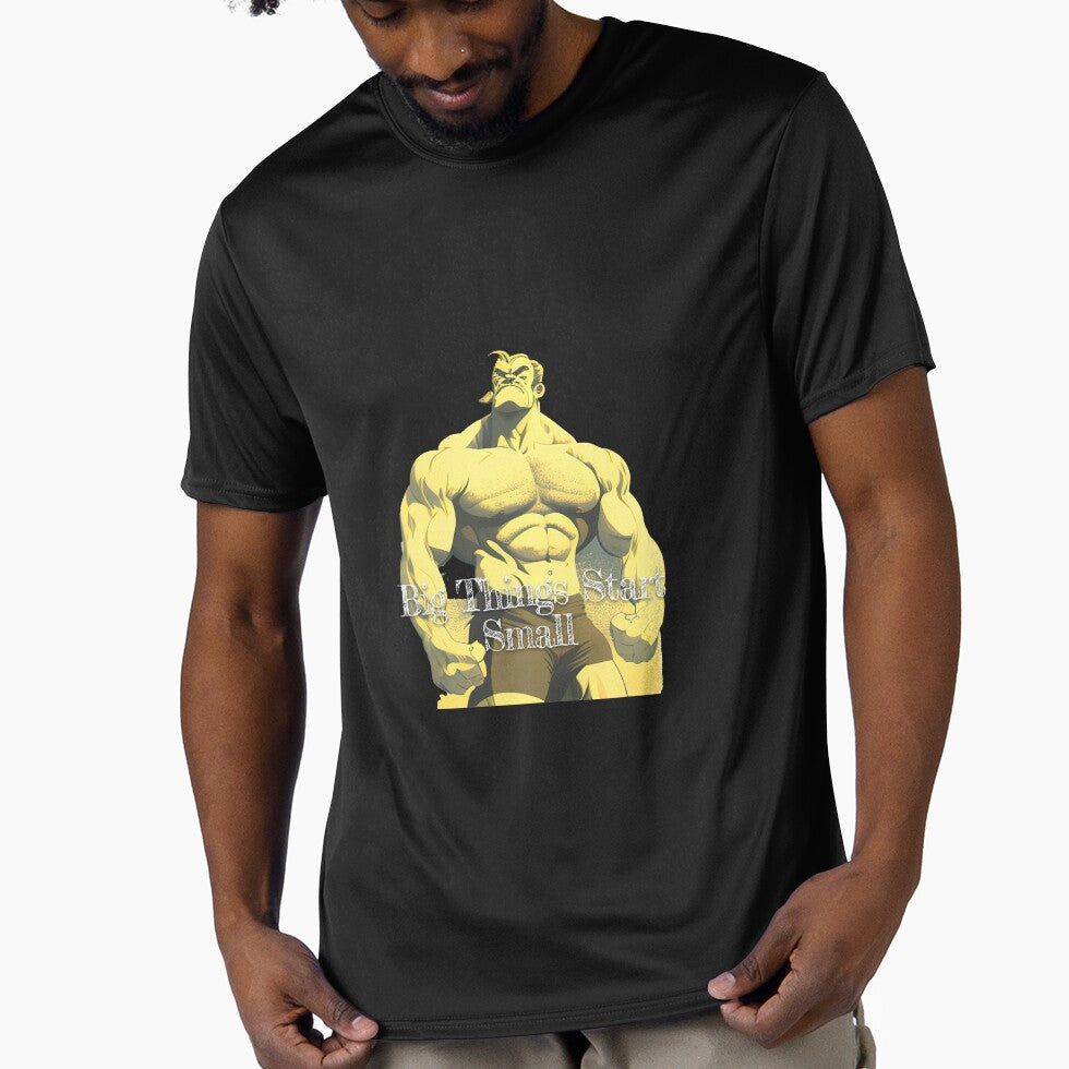Big Things Start SmallDesignBodybuilding Fitness Gym Workout Exercise Merch Print Design by tengamerx