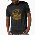 Australia Soccer Crest Shirt – Gold Football Bicycle Kick Design with Kangaroo & Southern Stars by JonelCrafts