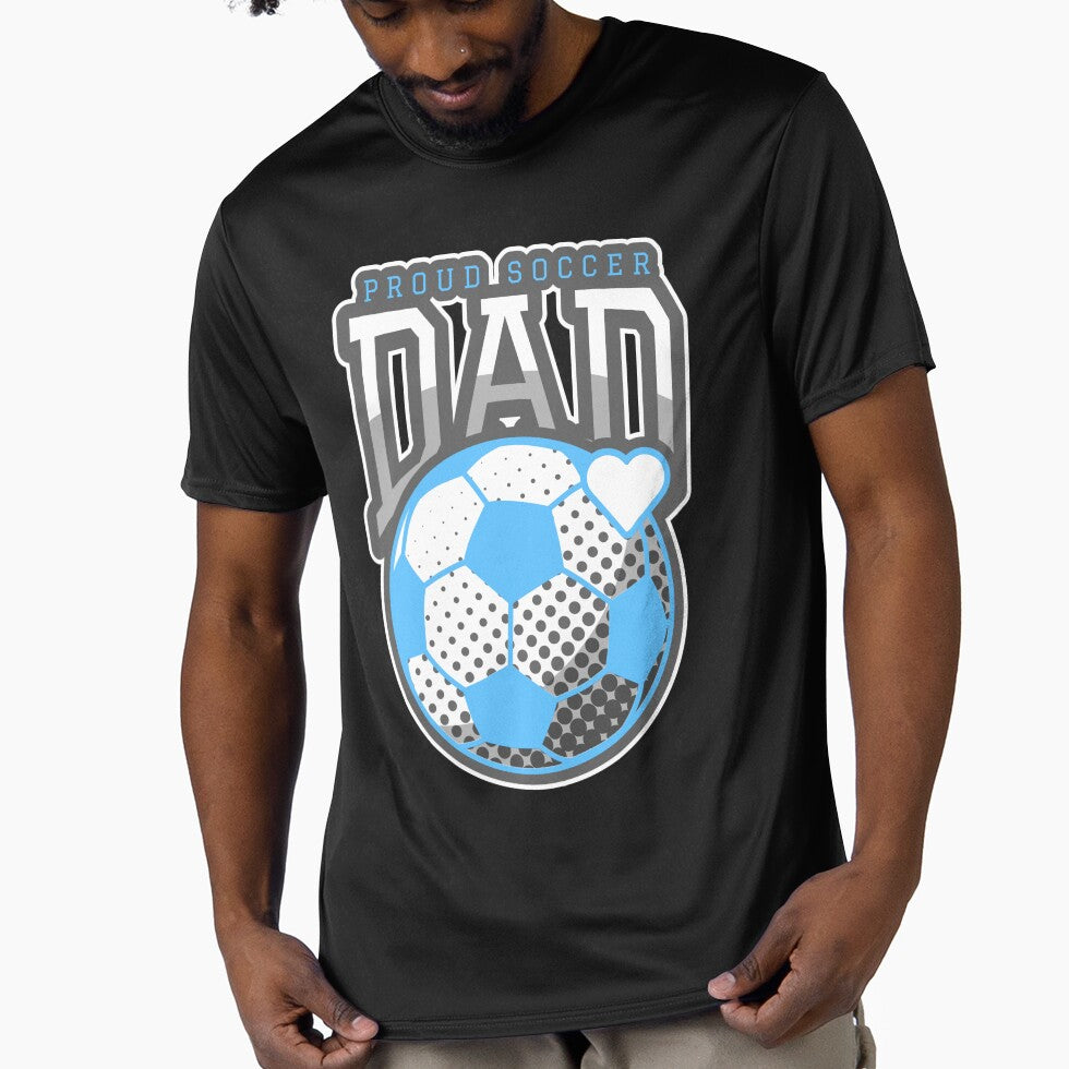 Proud Soccer Dad Heart Father's Day by davestees506