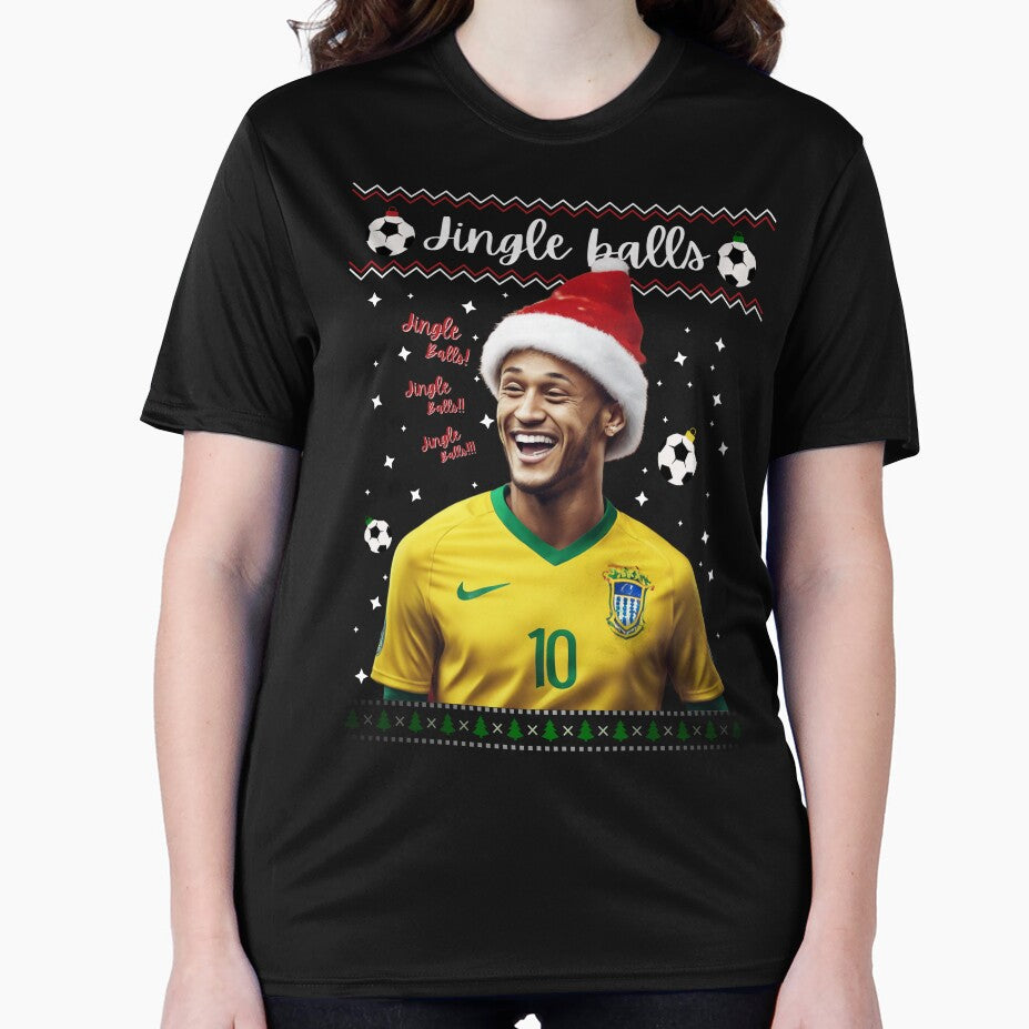 Jingle Balls Christmas Football Fan Art with Santa Neymar by SportMote
