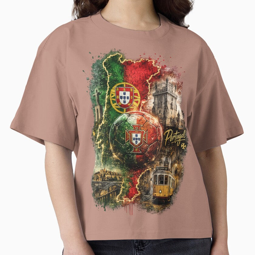 Portugal Football Map Art | Soccer Fan Graphic | Portuguese Heritage Football Design | Vintage Sports Poster by TheWorldGameStudio