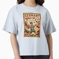 Germany World Cup 2026 Bávaro Poster — Vintage Red and Gold Football by David Mateo ArtWorks