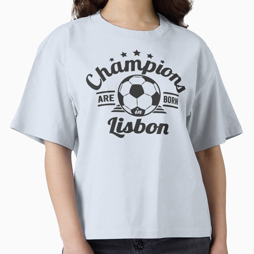 Champions Are Born In Lisbon , football fans vintage gift by lamjar-art