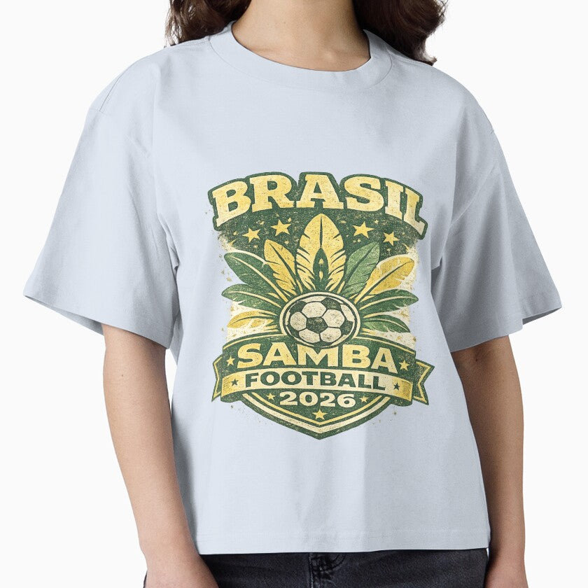 Brasil Samba Football 2026 Retro Vintage Soccer Fan T-Shirt by ArthUpscale