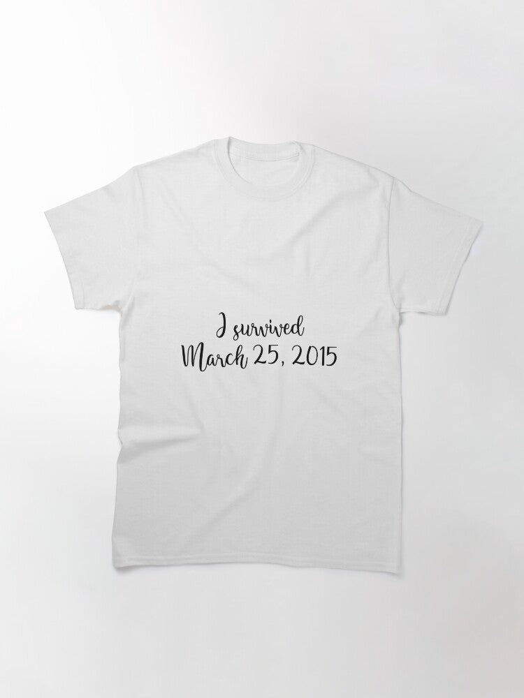 i survived march 25, 2015- zayn malik Classic T-Shirt Hoodie, Sweatshirt | PureTeeCo.com (Image 3)