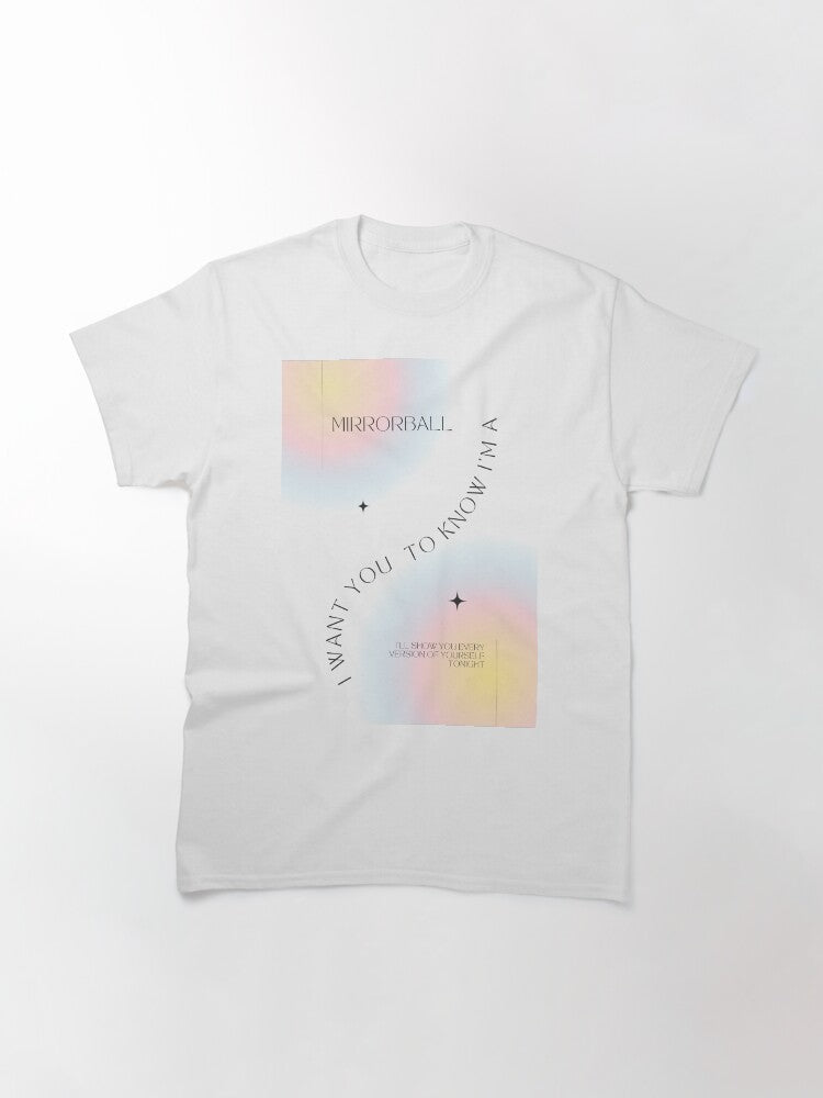 I WANT YOU TO KNOW IM A MIRRORBALL GRADIENT MINIMALIST POSTER DESIGN Classic T-Shirt Hoodie, Sweatshirt (Image 3)