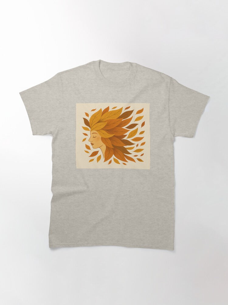 Leaf Spirit — Autumn Wind Whisperer Classic T-Shirt Hoodie, Sweatshirt | PureTeeCo.com (Image 3)