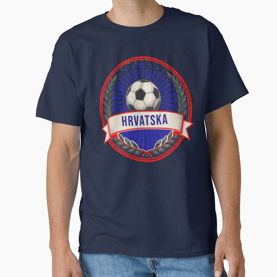 Croatia Vintage Soccer Crest — Retro Hrvatska Football Badge Fan Emblem by icemanphotos
