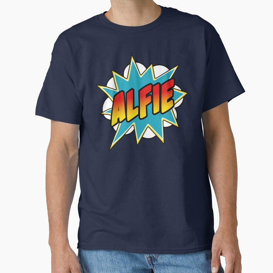 Boys Alfie Comic Book Superhero Name Classic T-Shirt Hoodie, Sweatshirt | PureTeeCo.com