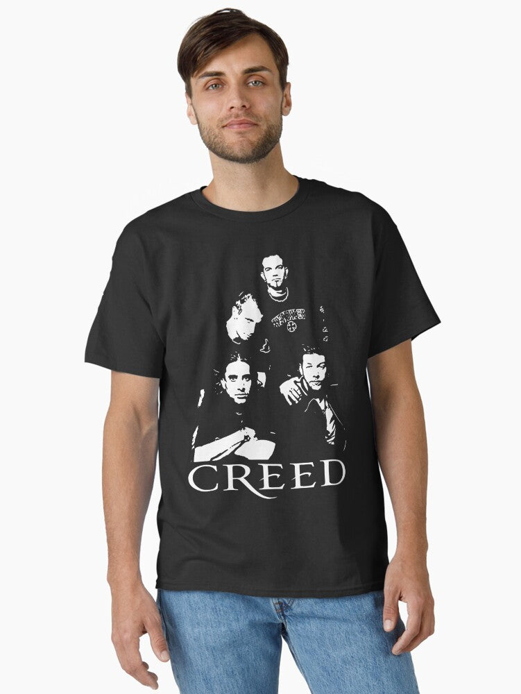 Creed rock music poster Classic T-Shirt Hoodie, Sweatshirt | PureTeeCo.com (Image 1)