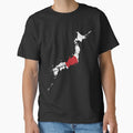 Japan Flag Map tshirt distressed vintage by farhanhafeez