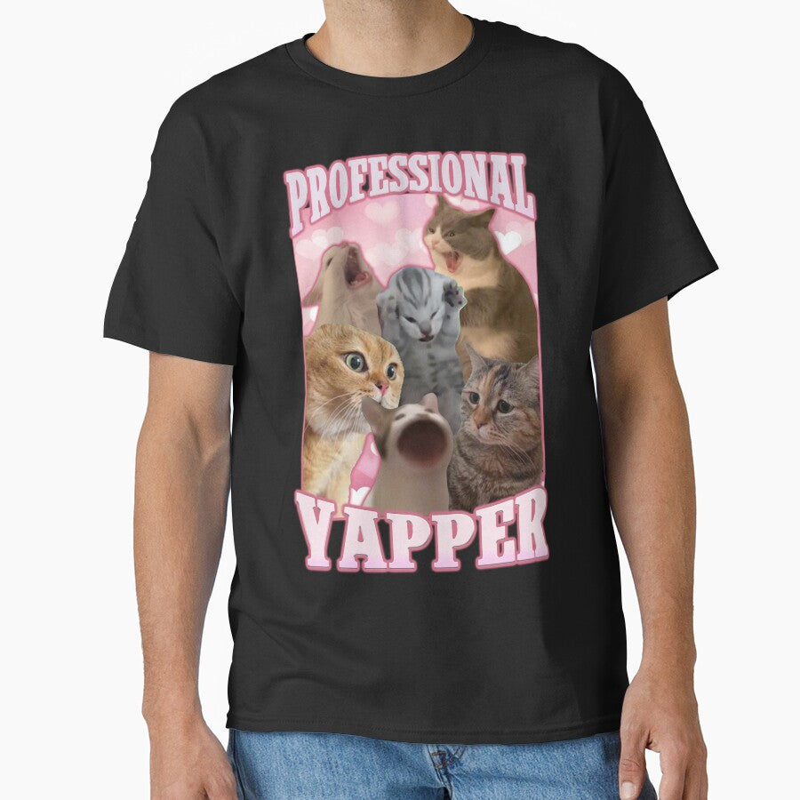 professional yapper funny cat meme by MemishDesign