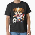 Dog Football Player Kicking Ball Plus Sign Emblem by Tsugraf Designs
