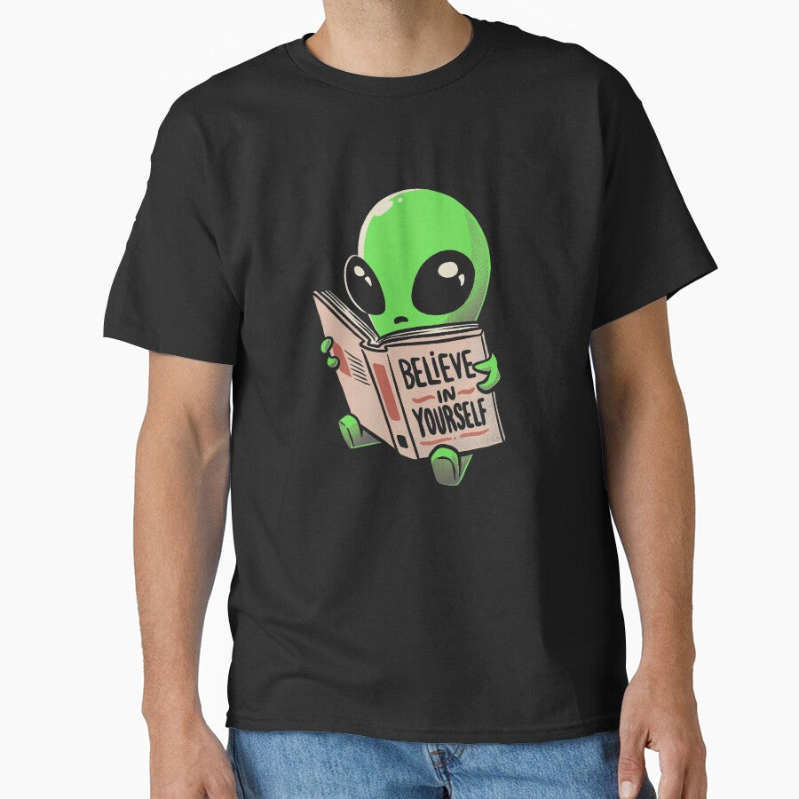 Believe in Yourself Funny Book Alien by EduEly