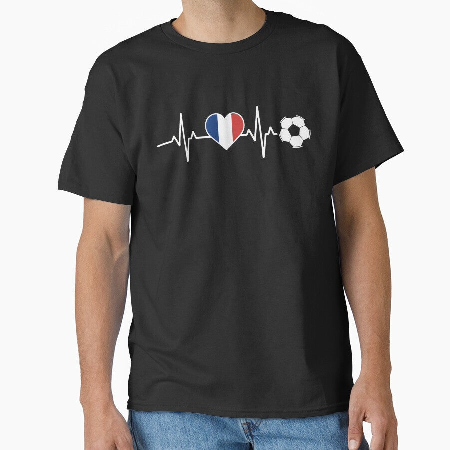 France Football Heartbeat | Les Bleus Soccer Fan by dudelinart
