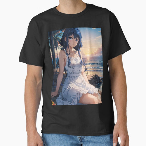 Aki Adagaki White Dress Sunset Masamune kun Revenge Anime by TorbenKuhano