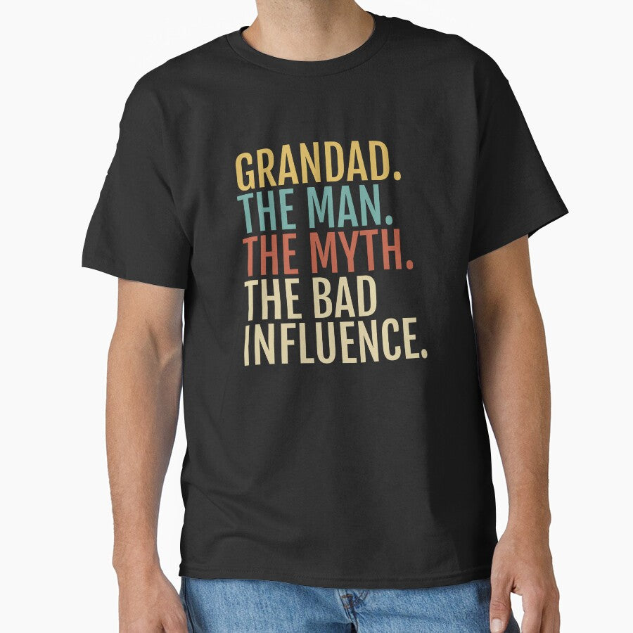 Grandad Gift - The Man Myth Bad Influence - Funny by EstelleStar