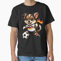 Cute German Soccer Dog Puppy Deutschland Flag by Tsugraf Designs