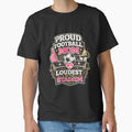 Proud Football Mom Loudest In The Stadium Funny Soccer Mom Design by PunchDrop