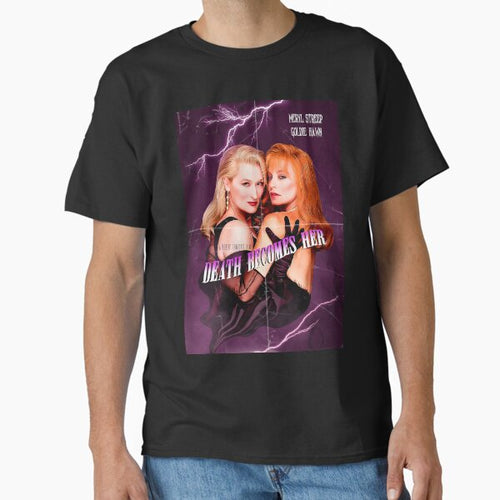 "Death Becomes Her" Vintage Movie Poster Classic T-Shirt Hoodie, Sweatshirt | PureTeeCo.com (Image 2)