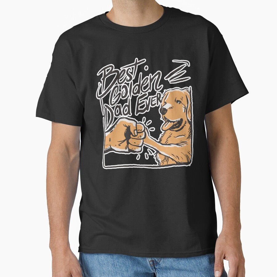 Best Golden Dad Ever Classic T Shirt Hoodie, Sweatshirt | PureTeeCo.com