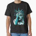 Blood Crying Statue Of Liberty Classic T Shirt Hoodie, Sweatshirt | PureTeeCo.com