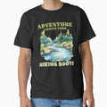 Adventure Awaits Your Hiking Boots Mountain Pass Classic T Shirt Hoodie, Sweatshirt | PureTeeCo.com