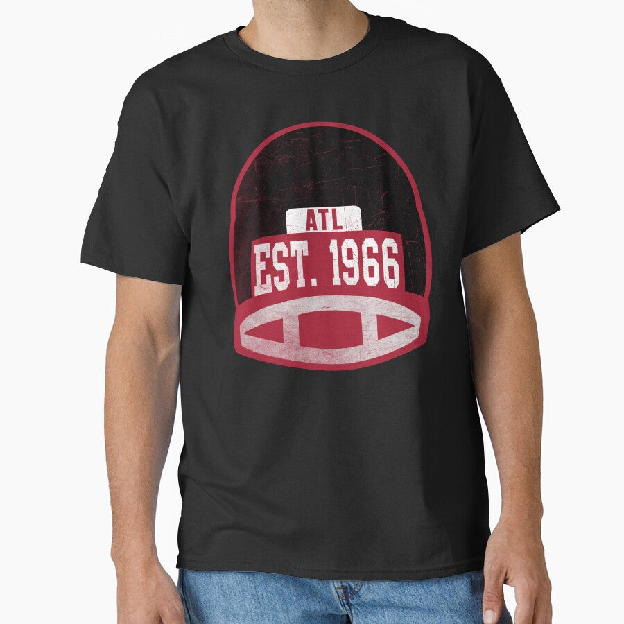 Atlanta Retro Throwback Football Helmet Classic T-Shirt Hoodie, Sweatshirt | PureTeeCo.com