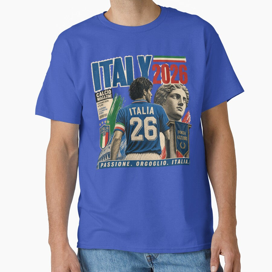Italy 2026 Football World Cup Glory | Azzurri Fan Supporter Shirt by rushaib