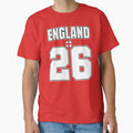England 26 Football Shirt Design | England Soccer Fan Number Tee | England Supporter Jersey Style T-Shirt | Football 2026 England by The Hairy Melon