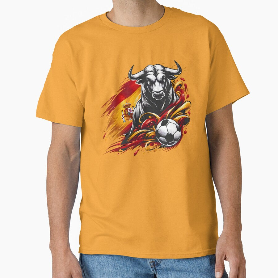 Spain Soccer 2024  Bull Flag Football Fan Patriot by Oz64