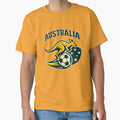 Australia 2026 Soccer Kangaroo, Green & Gold Football Fan Design by Cadsdiva