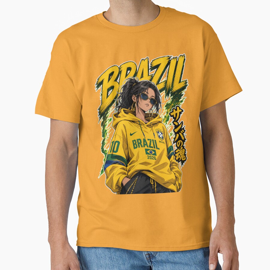 Brazil Anime Girl World Cup 2026 Joga Bonito by Senpai Syndicate