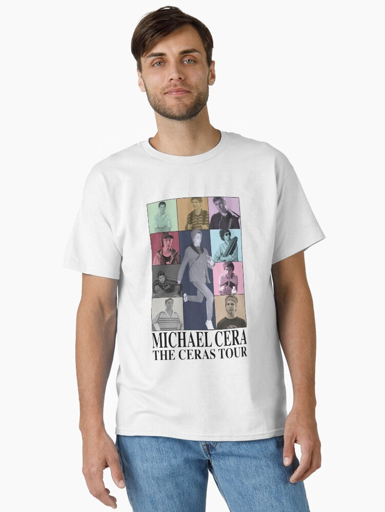 Michael Cera Eras Tour Classic T-Shirt Hoodie, Sweatshirt | PureTeeCo.com (Image 1)