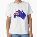 Australia Flag Map tshirt distressed vintage by farhanhafeez