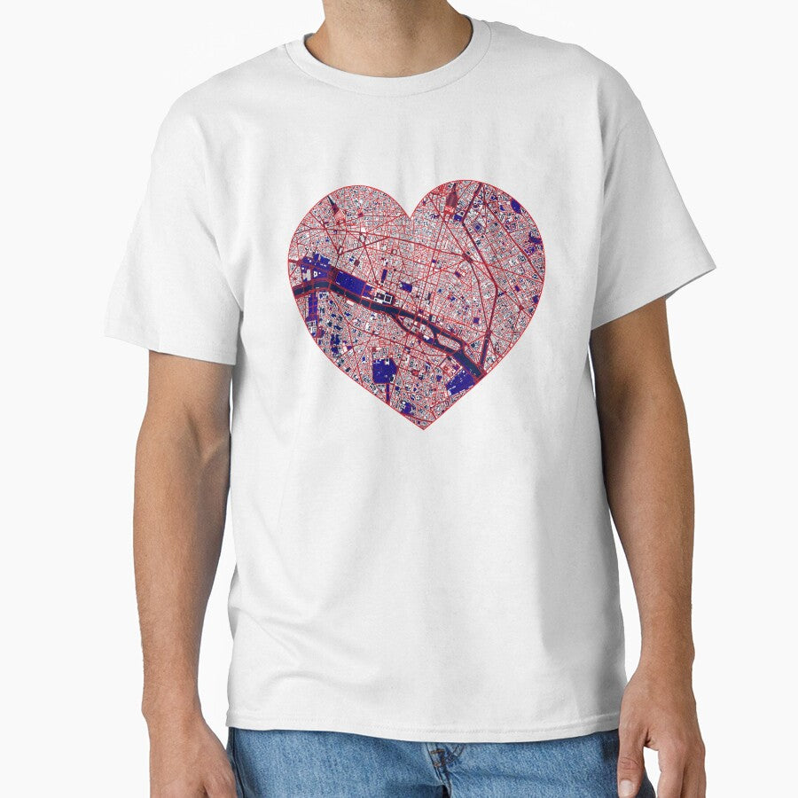 Paris Heart Map – French Football Inspired City Art by BottleGnome
