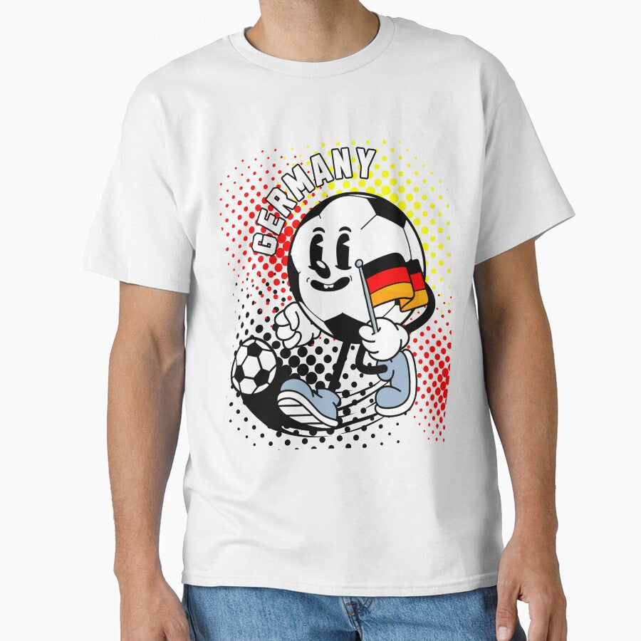 Football Germany Player Soccer Flag Athlete Fan Game German T-Shirt by Gorrila-Design