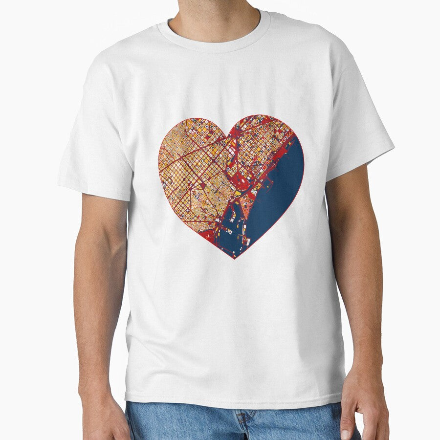 Barcelona Heart Map – Spanish Football Inspired City Art by BottleGnome