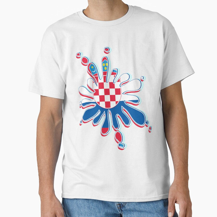 Croatia Flag Splash Label Sticker by CroDesign
