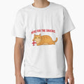 Here for the Snacks — Lazy Orange Tabby World Cup Cat RED by catastrocat