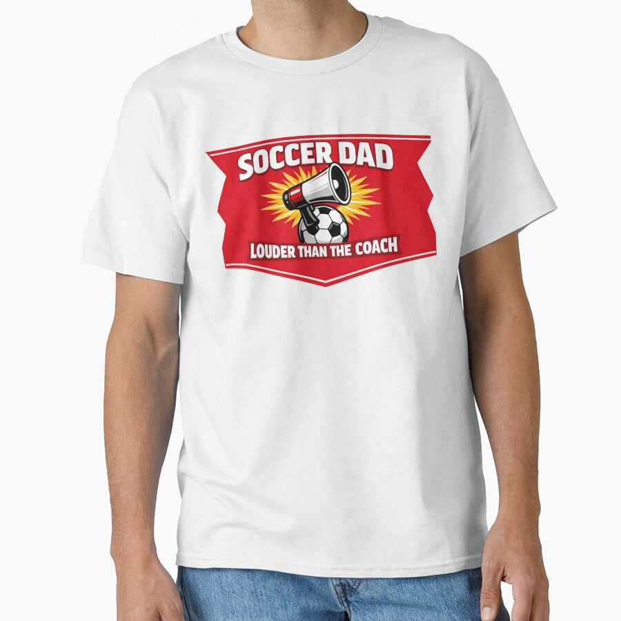 Soccer Dad Louder Than the Coach Funny Parent Gift by BrickByDream